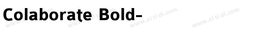 Colaborate Bold字体转换